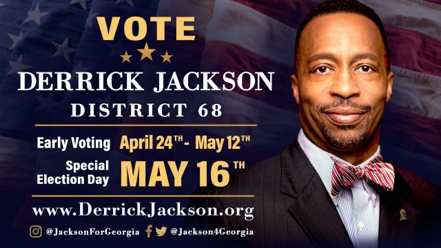 Take action today and #VOTE Derrick Jackson for District 68!
